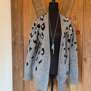 Maurice’s Gray Leopard Print Women's Sweater
